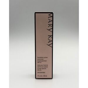 Mary Kay Foundation Primer Sunscreen Broad Spectrum SPF 15 NIB 1oz Exp 03/2028